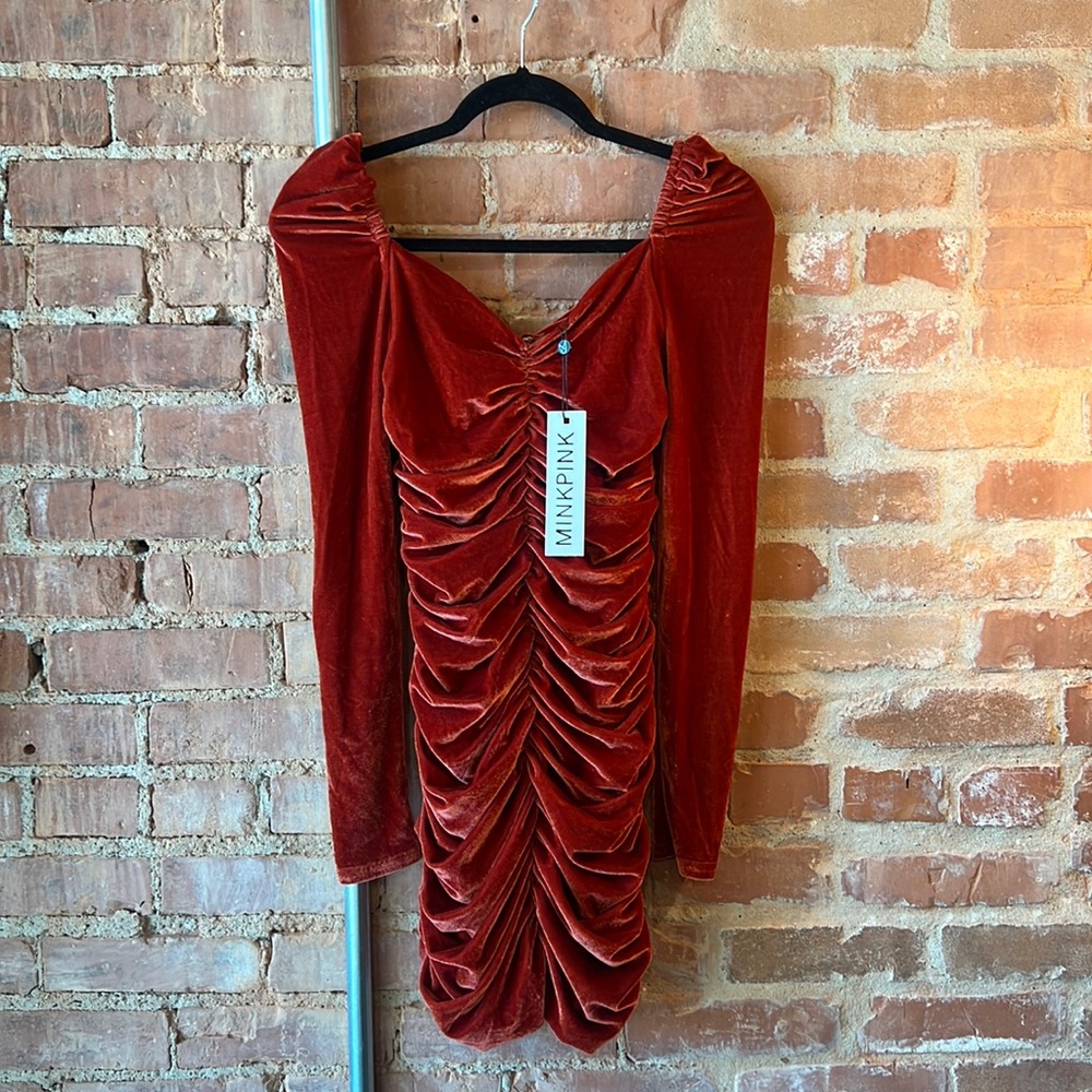 Minkpink Velvet Mini Dress